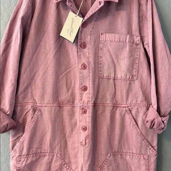 Universal Thread Pink Corduroy Jumpsuit Relaxed Fit - Picture 6 of 9